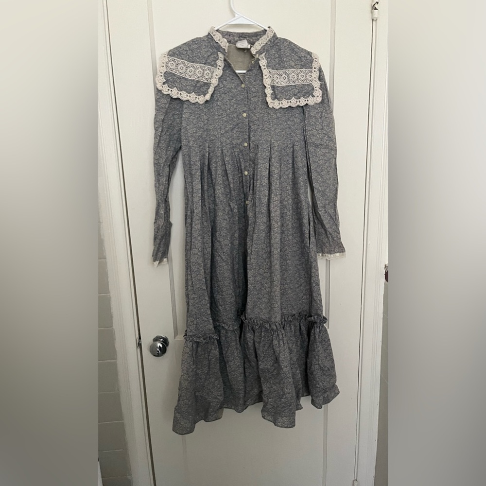 70s Gunne Sax by Jessica McClintock Prairie Maxi Dress